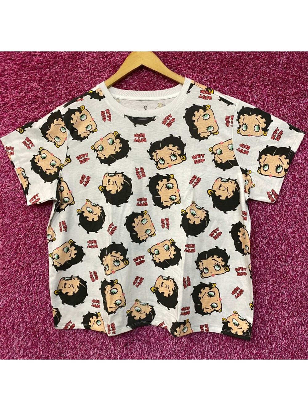 Betty Boop Retro Cartoon Headshot Logo Dual Sided TShirt 2XL